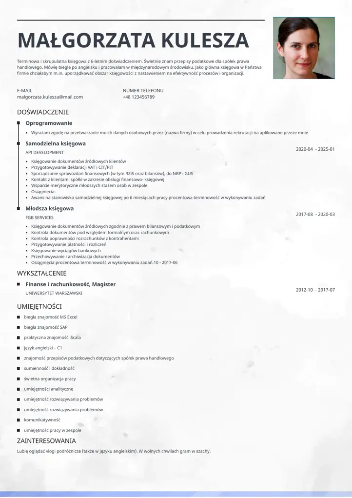 szablon cv ceramica czarny