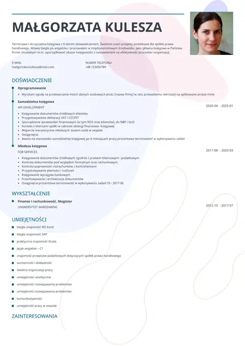 Szablon CV Impetus