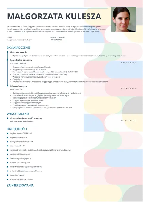 Szablon CV Spectra