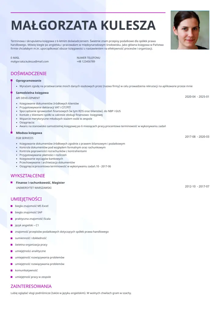 synergy cv template red