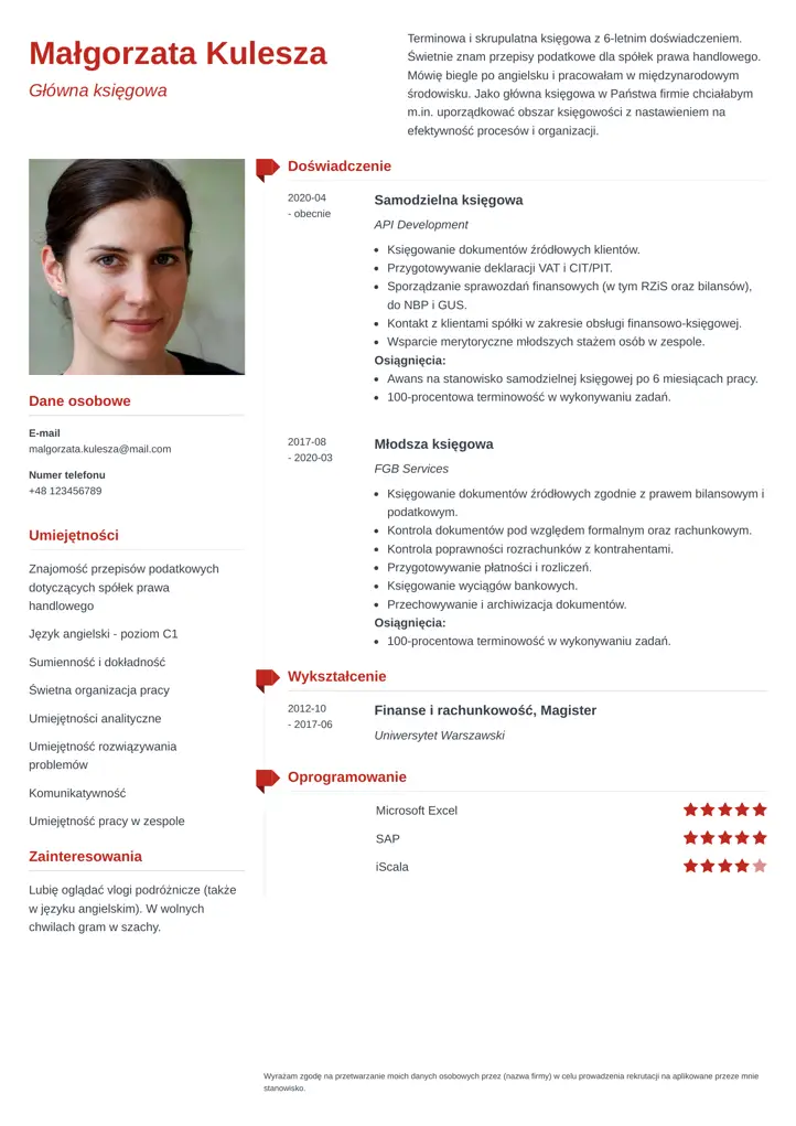 muse cv template red