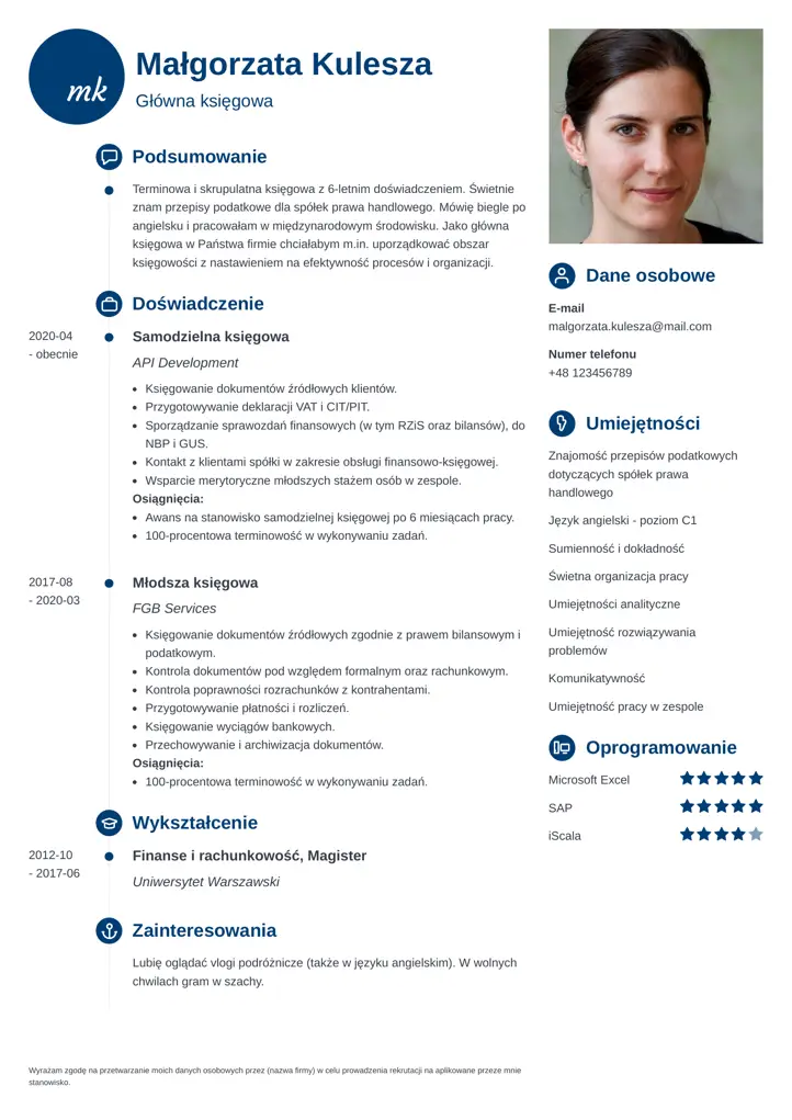 primo cv template blue
