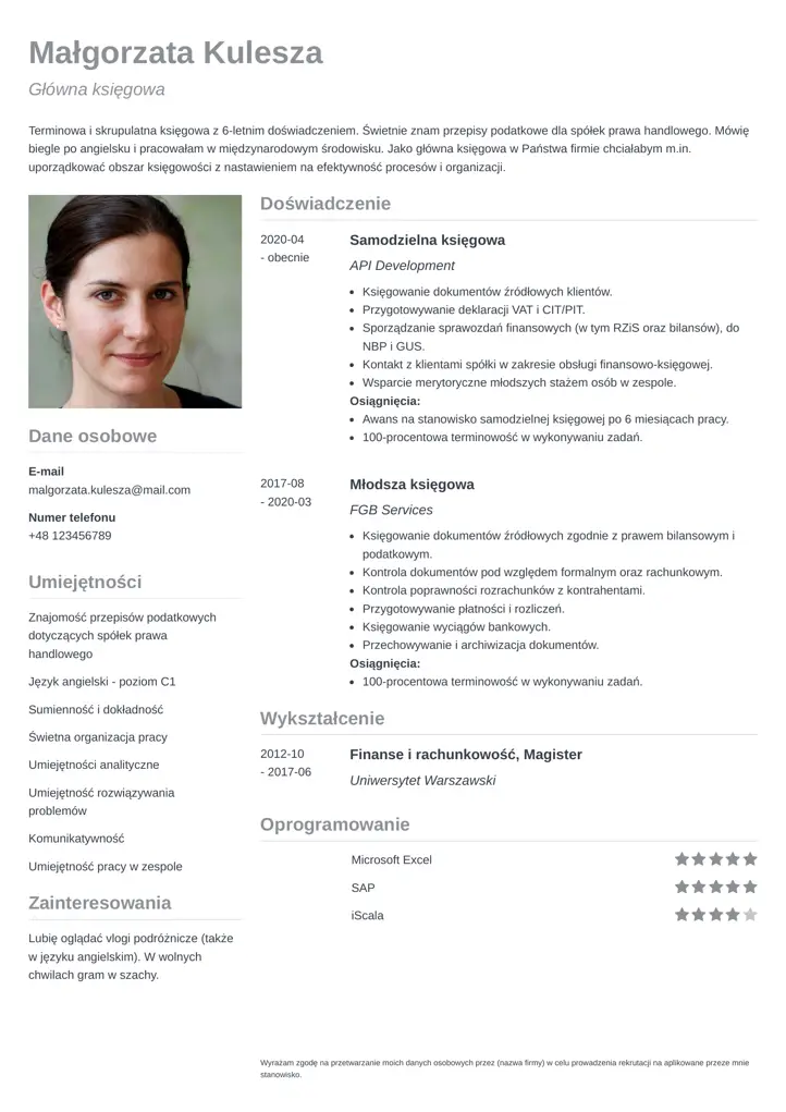 simple cv template gray