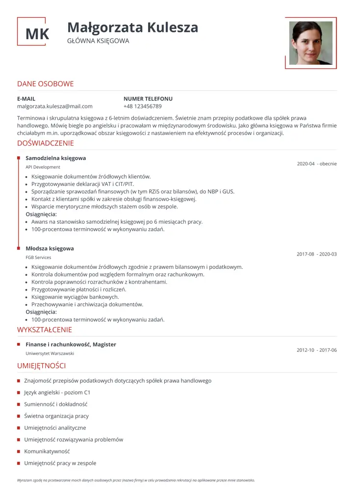 squares cv template red