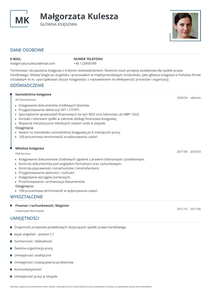 squares cv template blue