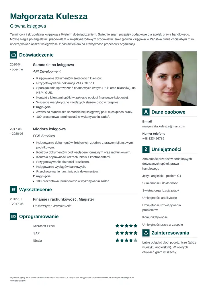 vibes cv template green