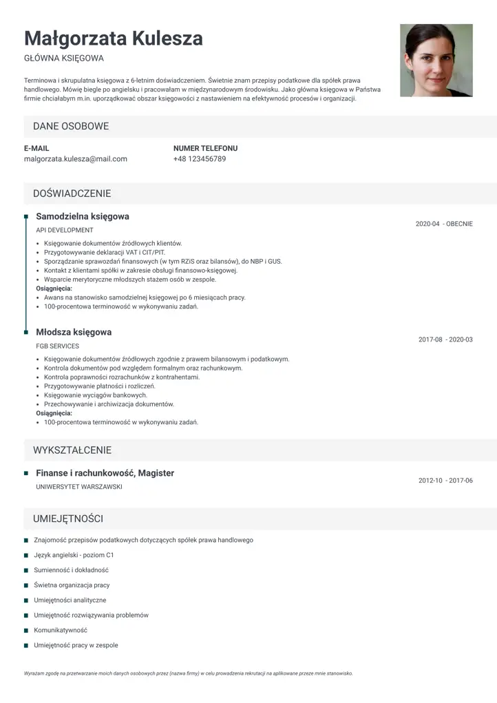 vintage cv template green