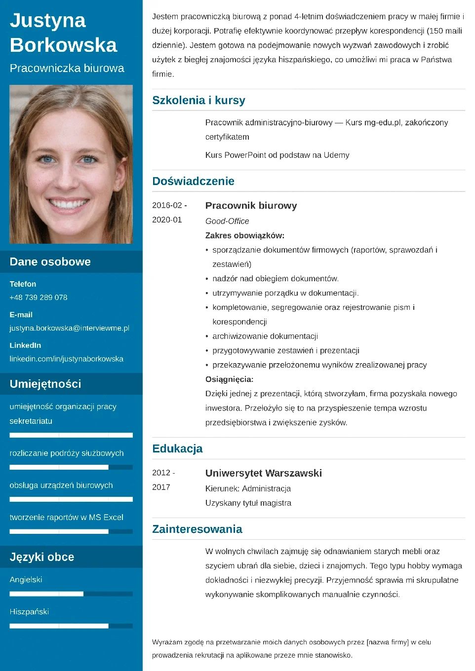 Wzór cv funkcjonalnego