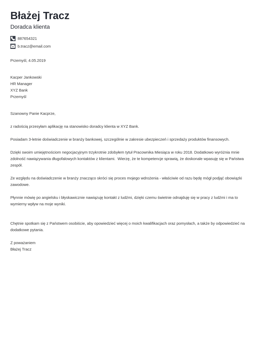 20+ szablonów listu motywacyjnego do wypełnienia i pobrania