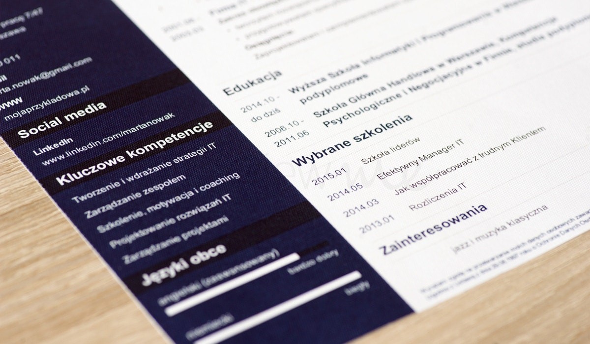 jak napisać profesjonalne CV