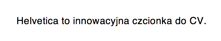 czcionka helvetica