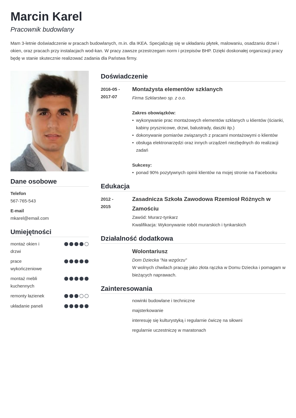 Curriculum vitae budowlaniec 08 image