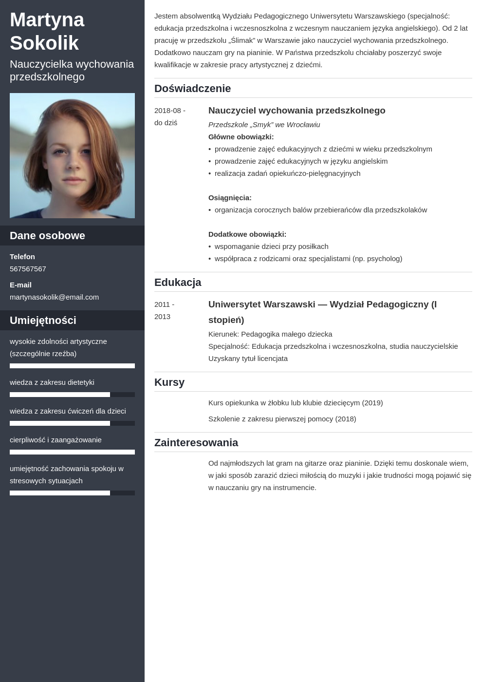 Sample cv for job application pdf picture