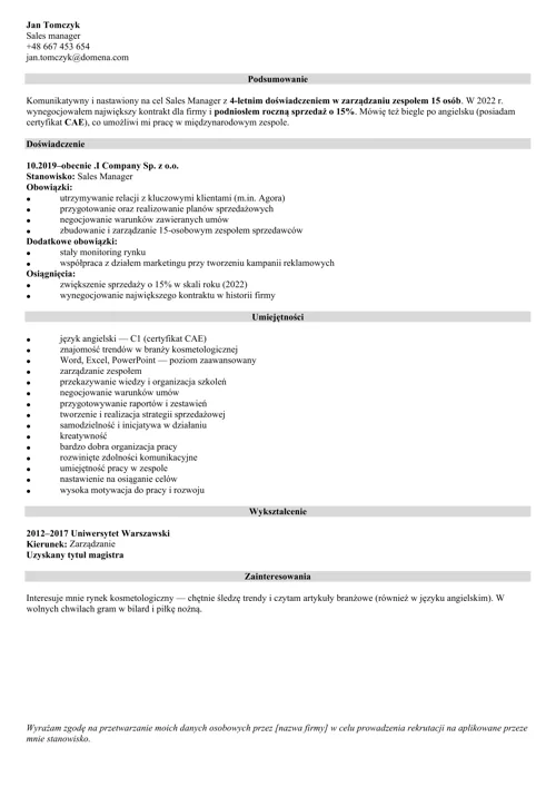 CV manager