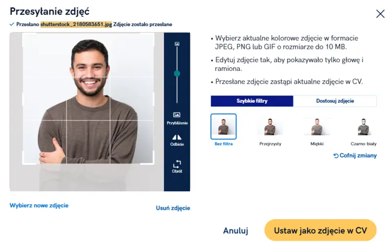 cv ze zdjeciem czy bez