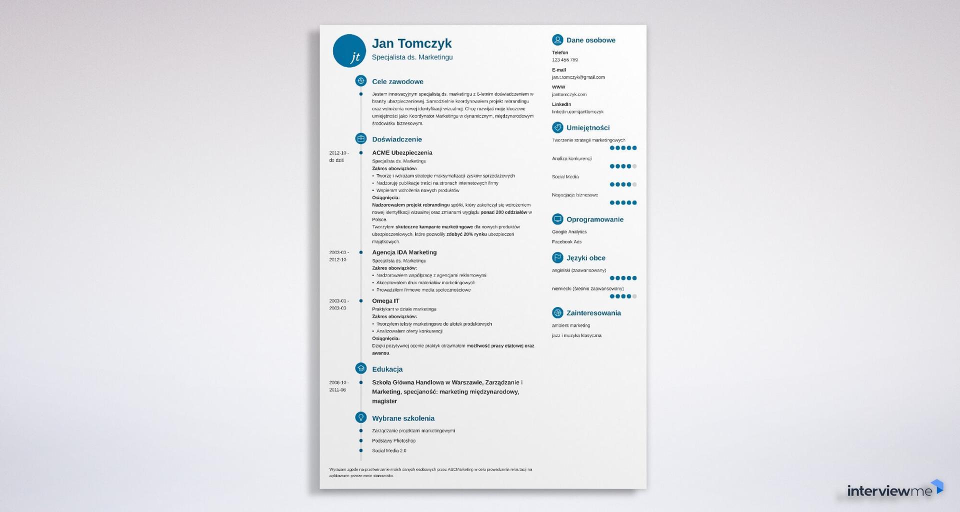 CV design: najlepszy projekt życiorysu [21 best CV designs]