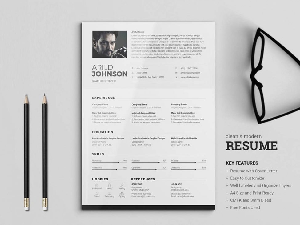 CV Photoshop – szablony CV w Photoshopie [13 wzorów]