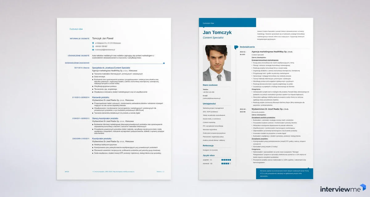 informacje dodatkowe w cv przykłady