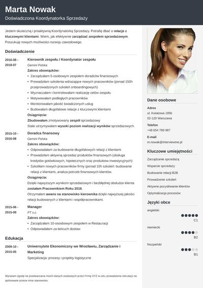 CV do drogerii kosmetycznej