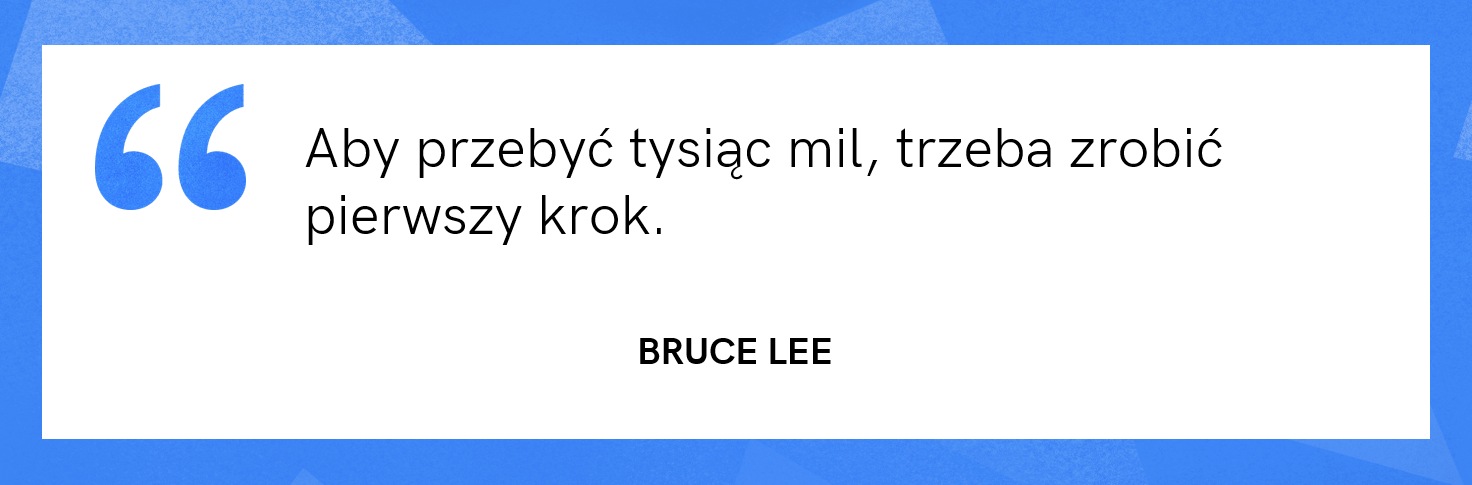cytat motywacyjny - Bruce Lee