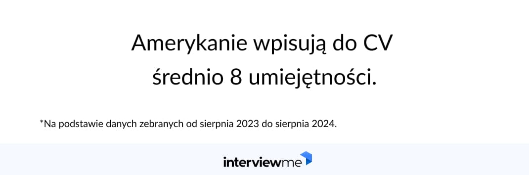 liczba umiejętności w CV USA badanie