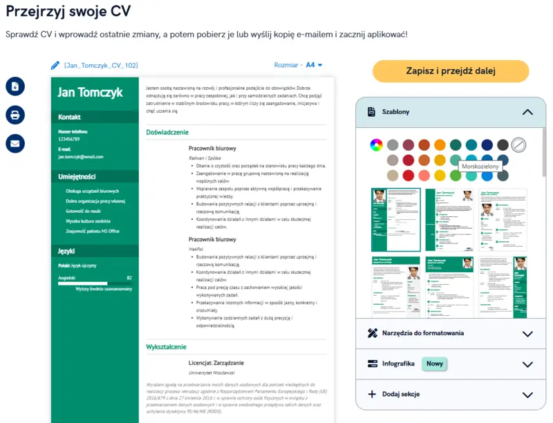 Program do pisania CV w pdf