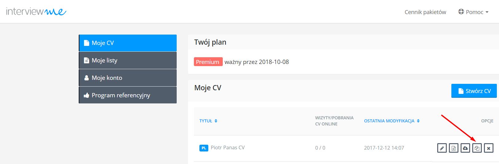 W jakim programie napisać CV
