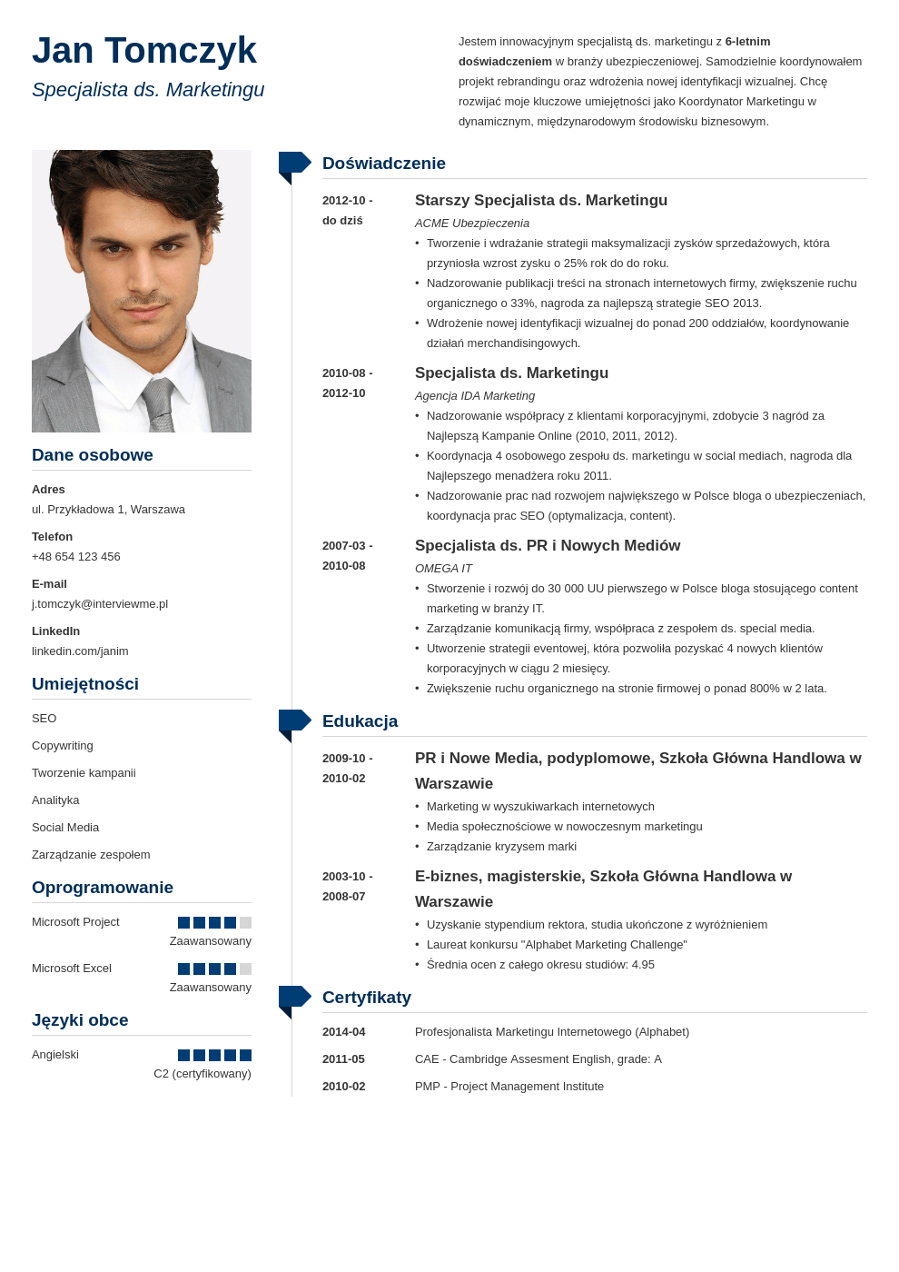 Szablon CV Muse