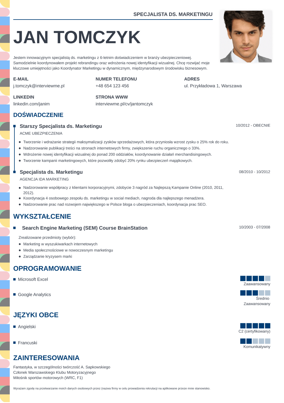 szablon CV Profile